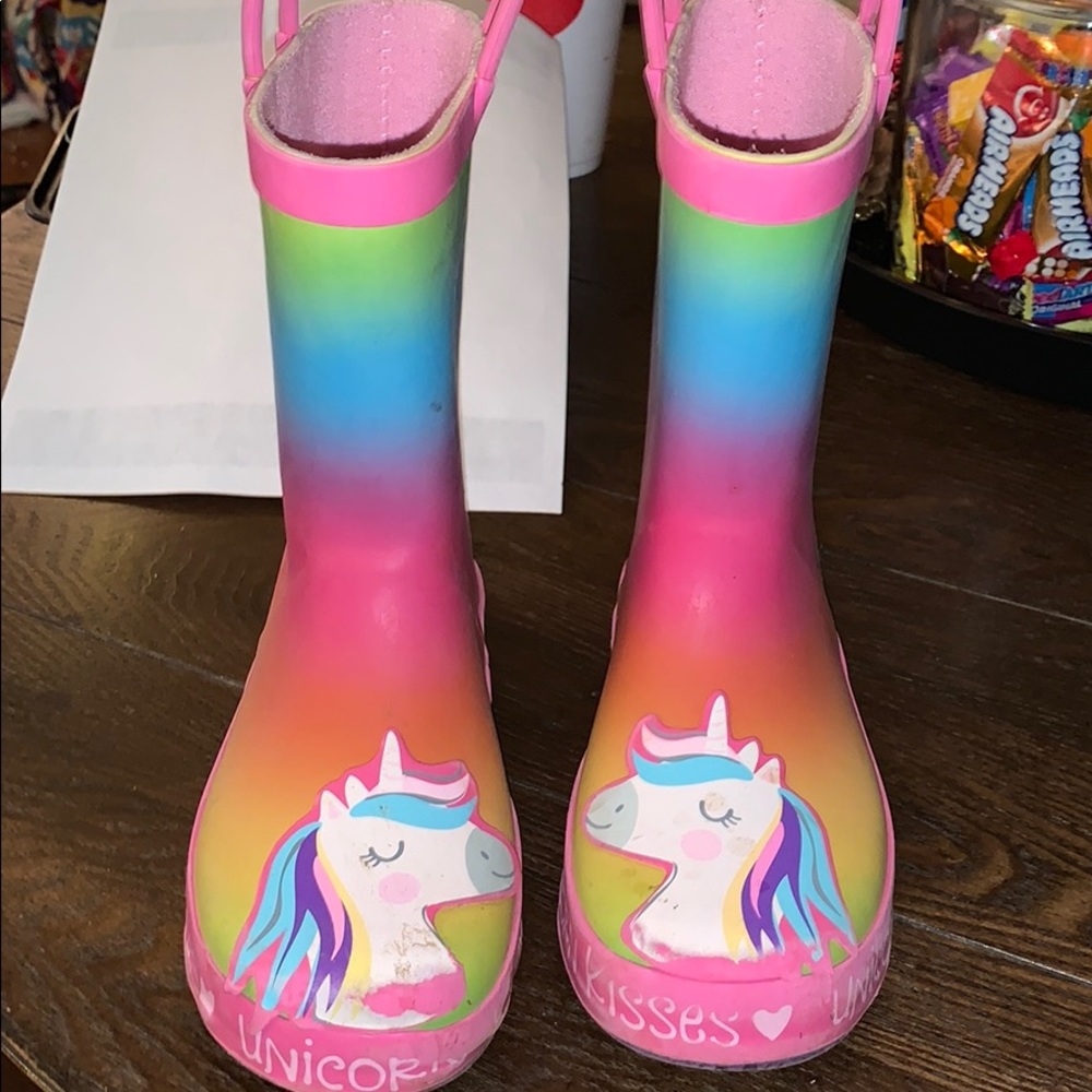 Unicorn rain boots